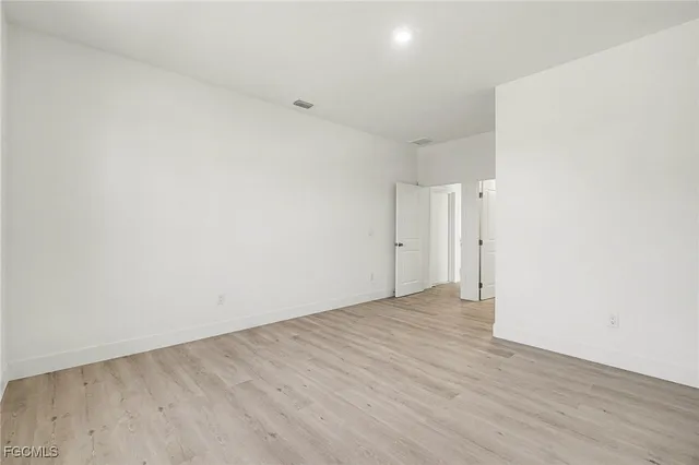 an empty room with a window