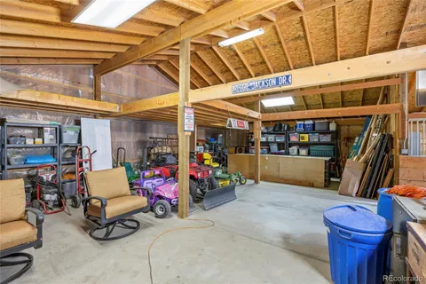 a view of a chairs in garage