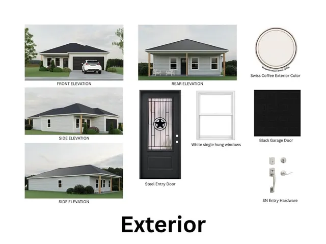 a view of living room with a car parked in front of it