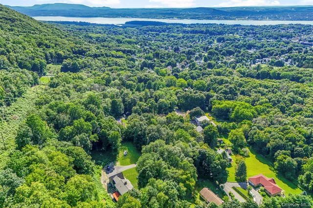 a view of a lush green field