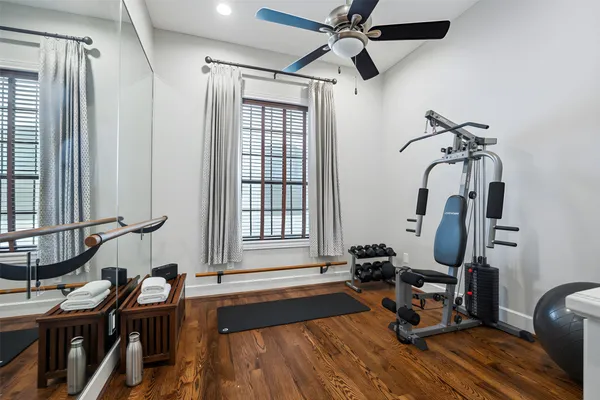 a view of livingroom with hardwood floor and hallway