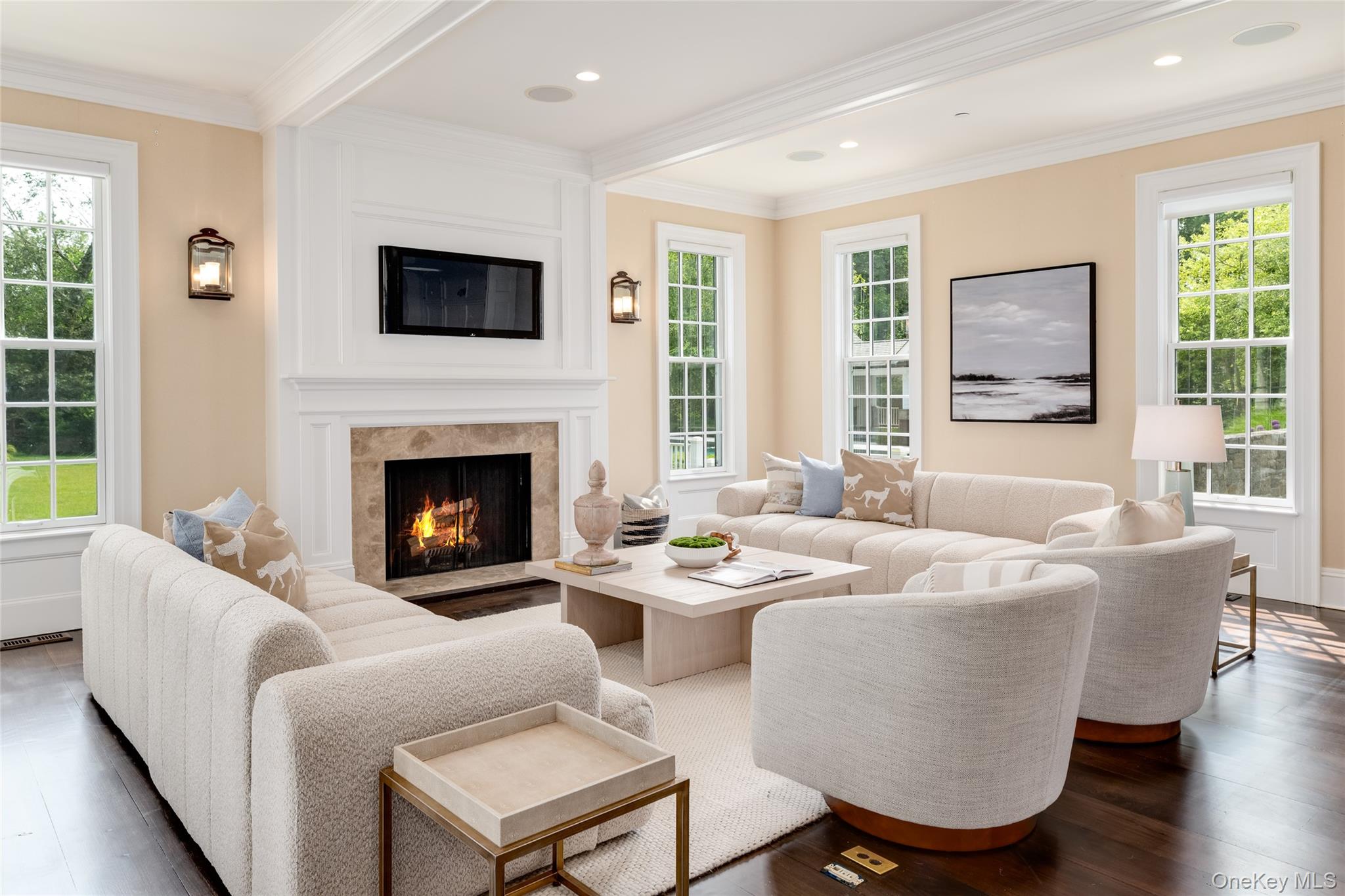 21 Dorann Road Purchase, NY 10577 - Photo 18 of 39 a living room with furniture and a fireplace