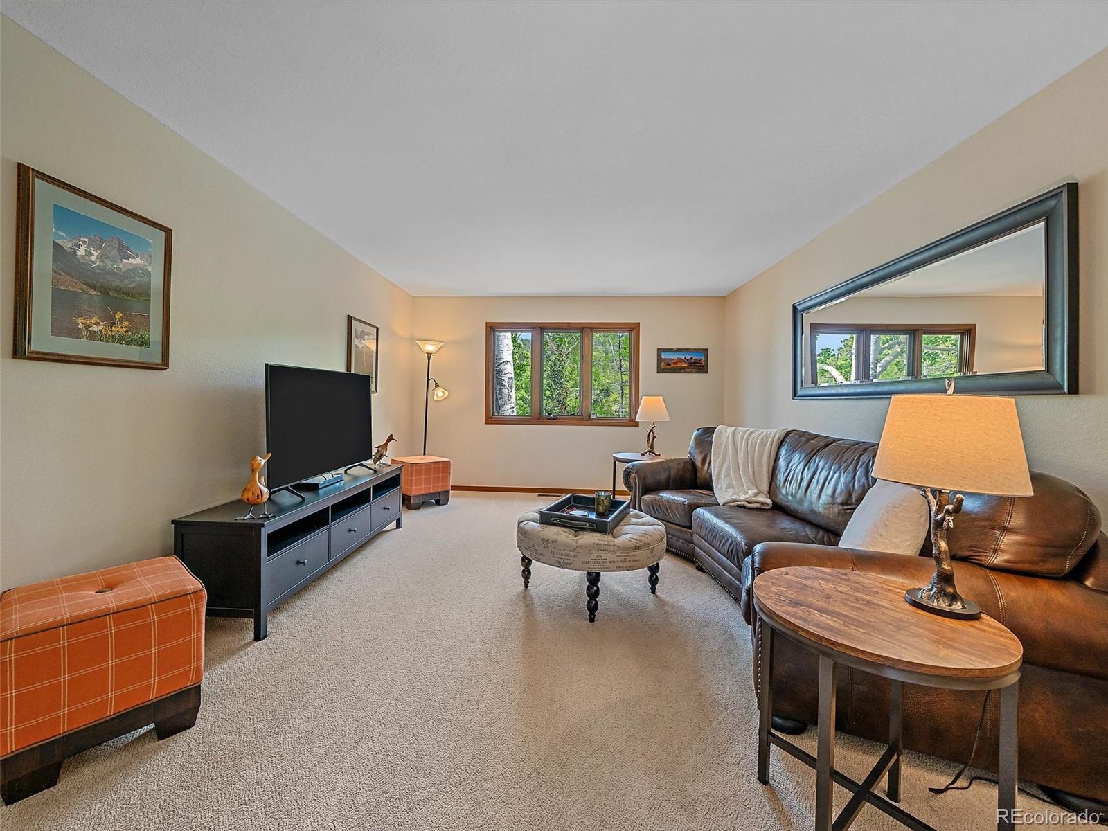 31412 North Bermuda Dunes Drive Evergreen, CO 80439 - Photo 11 of 46 a living room with furniture and a flat screen tv