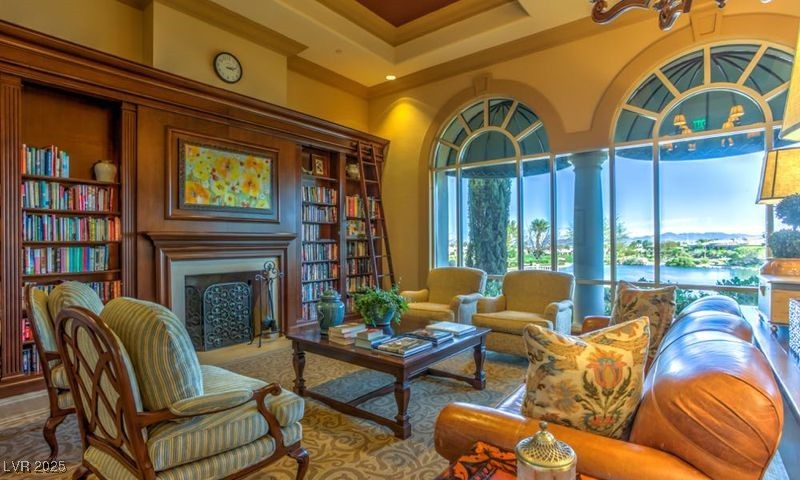 5015 Rivedro Street Las Vegas, NV 89135 - Photo 41 of 63 "The library offers a tranquil space for quiet reading, with options to check out or donate books. And don’t miss the stunning view of the serene Lake Siena—it’s the perfect backdrop for a peaceful escape."