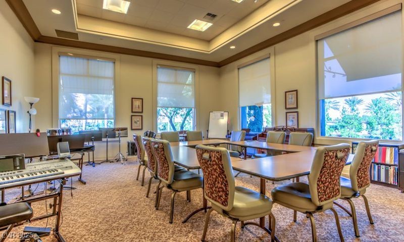 5015 Rivedro Street Las Vegas, NV 89135 - Photo 42 of 63 Can't forget the music room where you can learn on your own, enhance your skills or even take lessons.