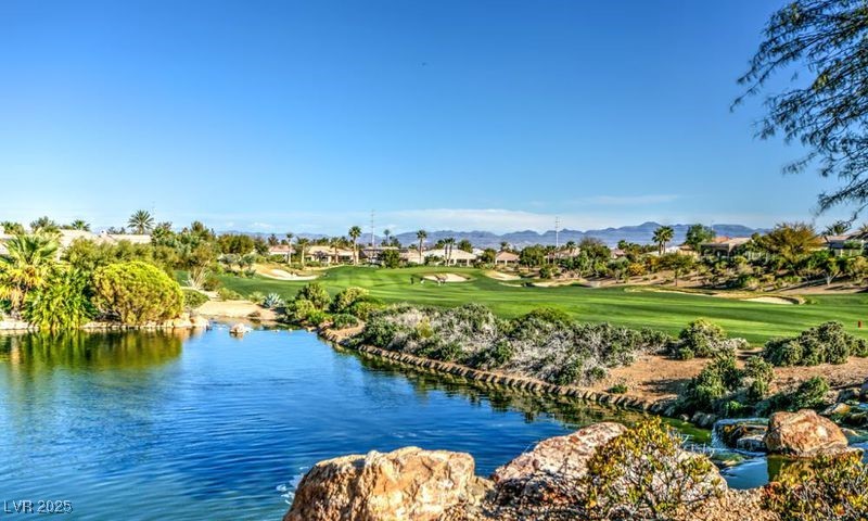 5015 Rivedro Street Las Vegas, NV 89135 - Photo 51 of 63 Fantastic View Over Lake Siena from the Back of the Community Center to the first Hole of Siena Golf Course.
