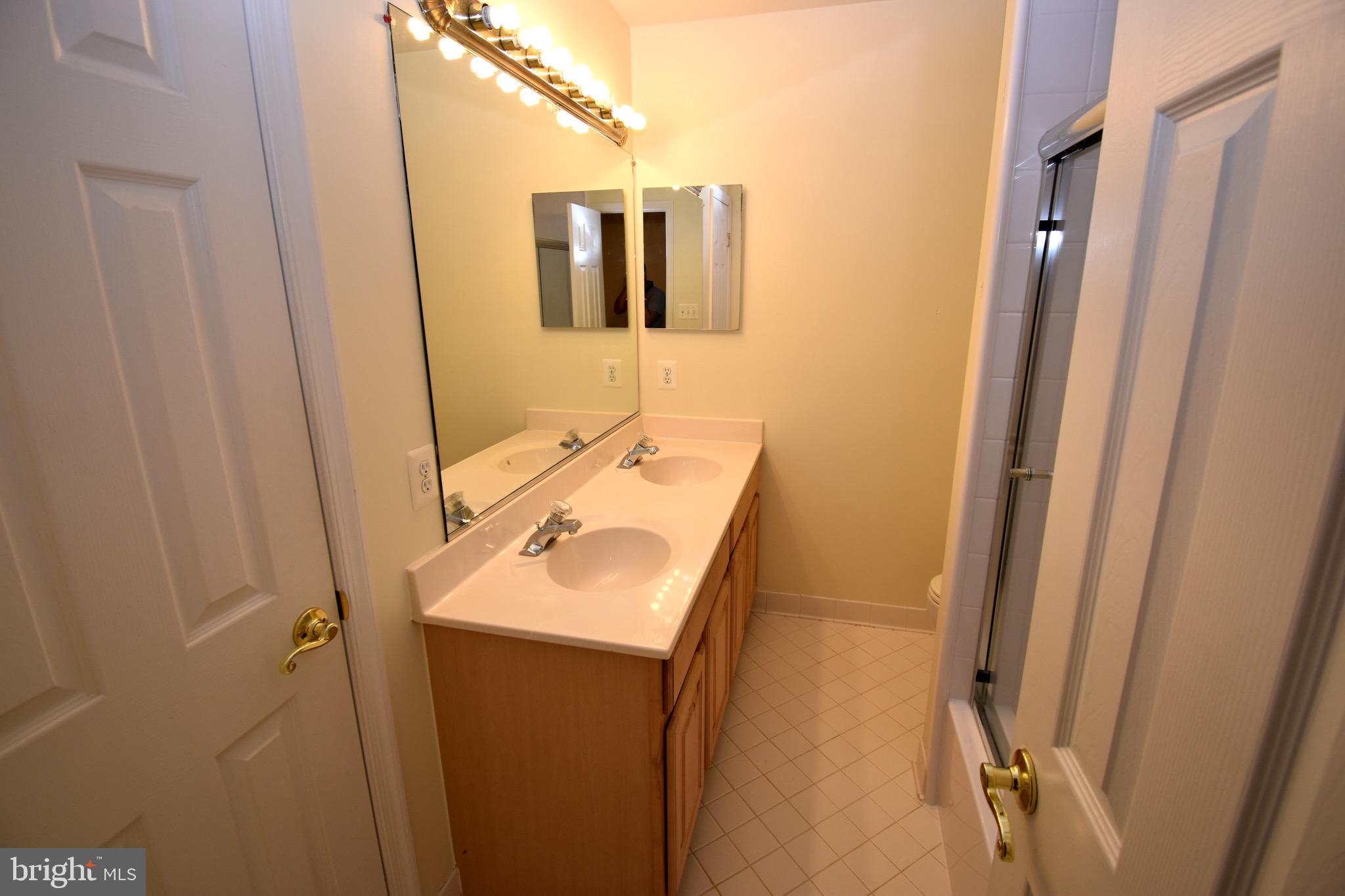 13571 Cedar Run Lane Herndon, VA 20171 - Photo 25 of 33 a bathroom with a sink a toilet and mirror