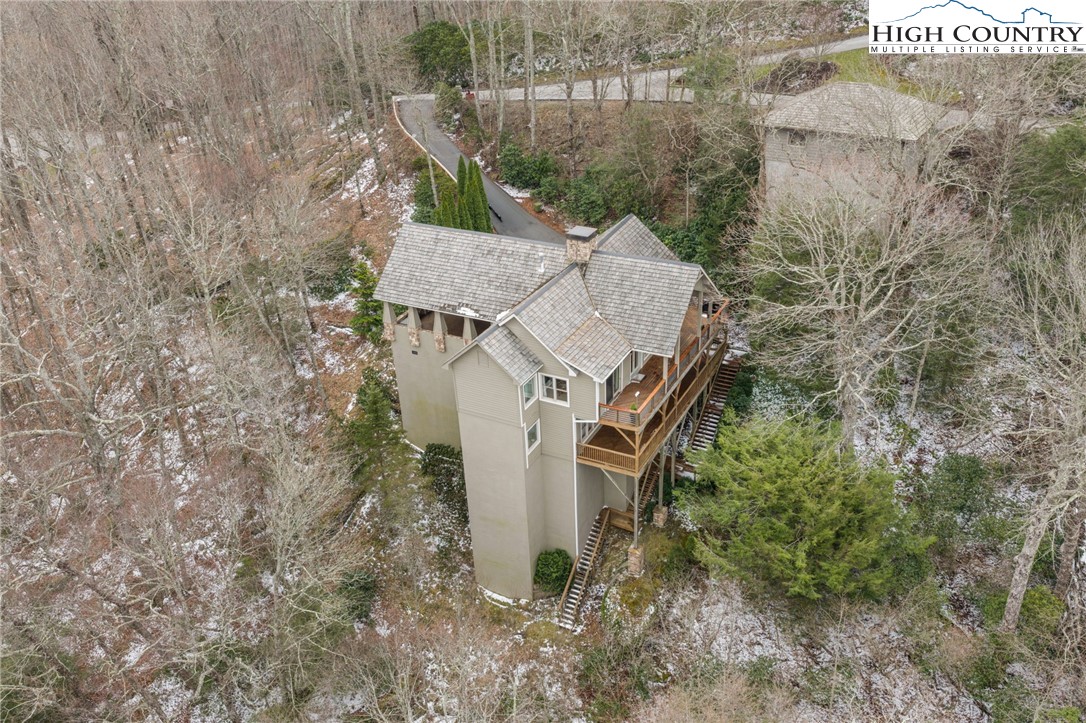 1690 Evergreen Drive Boone, NC 28607 - Photo 43 of 47 an aerial view of a house with yard and garage