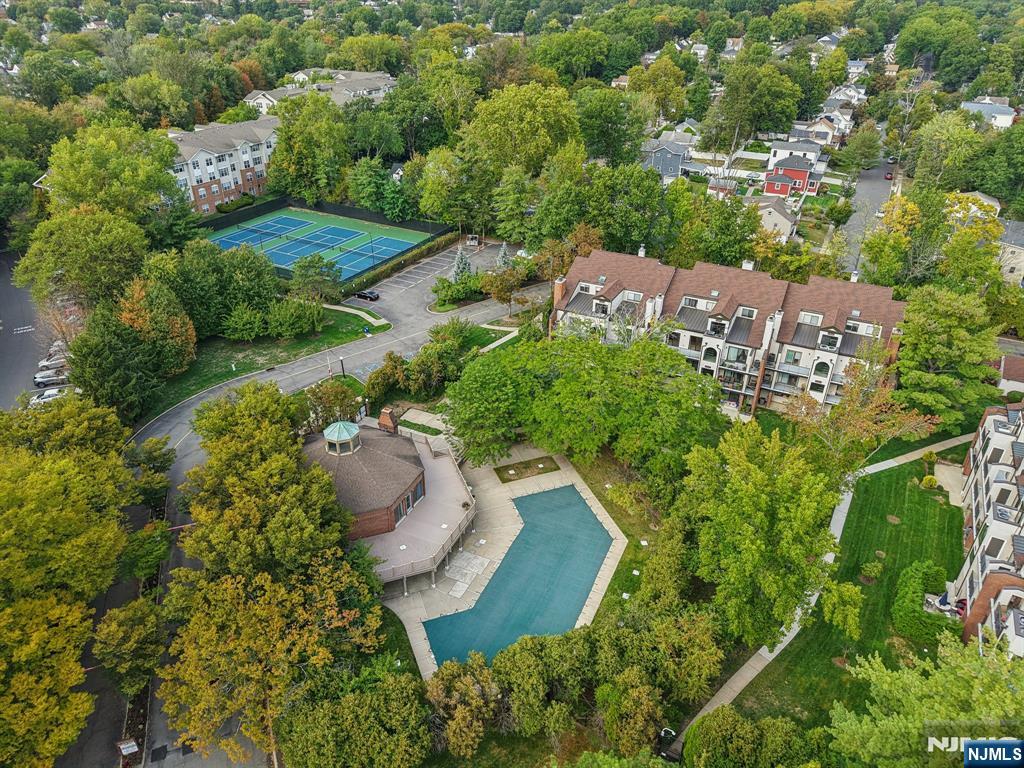 5 Millay Court Teaneck, NJ 07666 - Photo 32 of 36 an aerial view of a house with yard swimming pool and outdoor seating