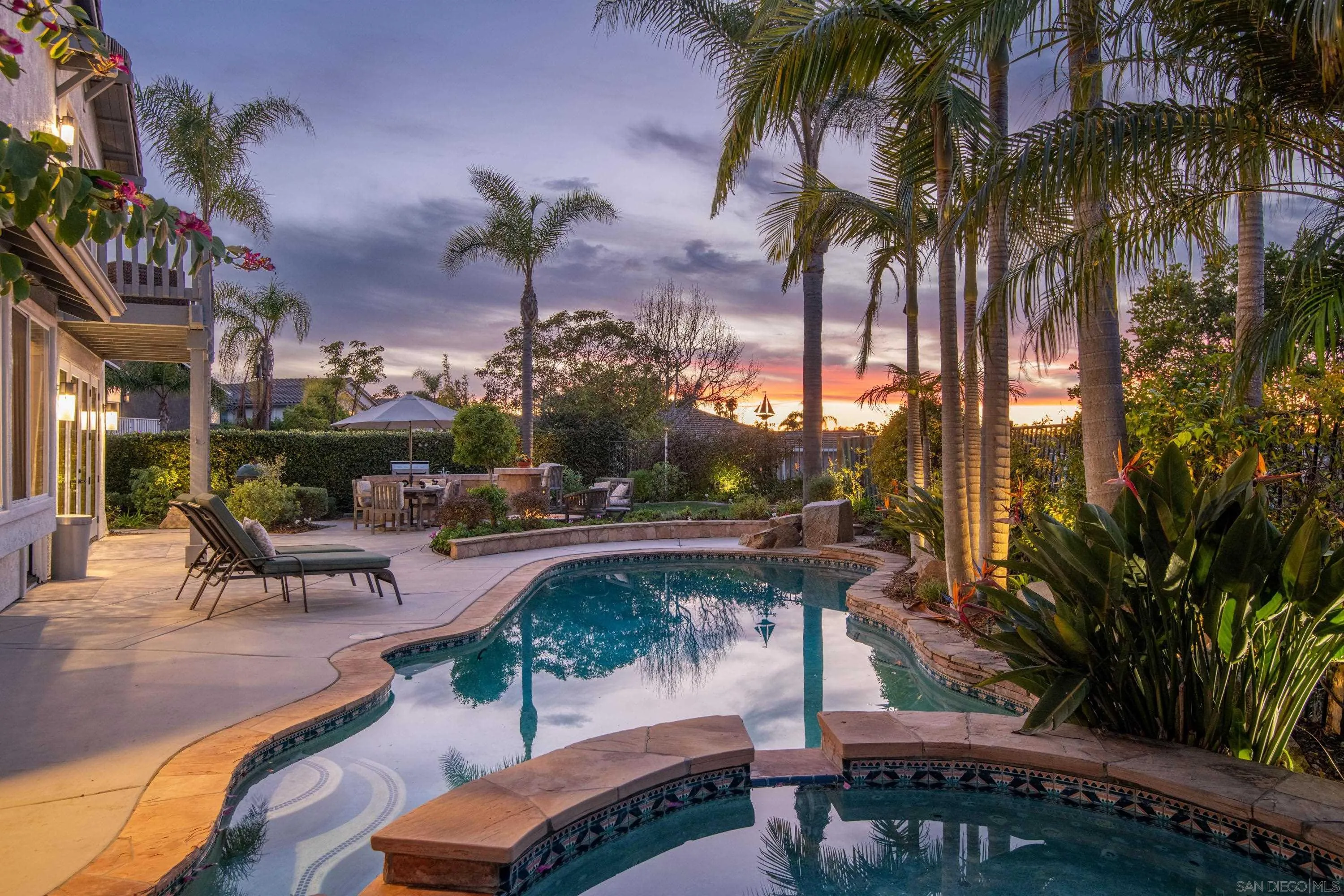 3476 Corte Sonrisa Carlsbad, CA 92009 - Photo 36 of 45 a view of a patio with swimming pool