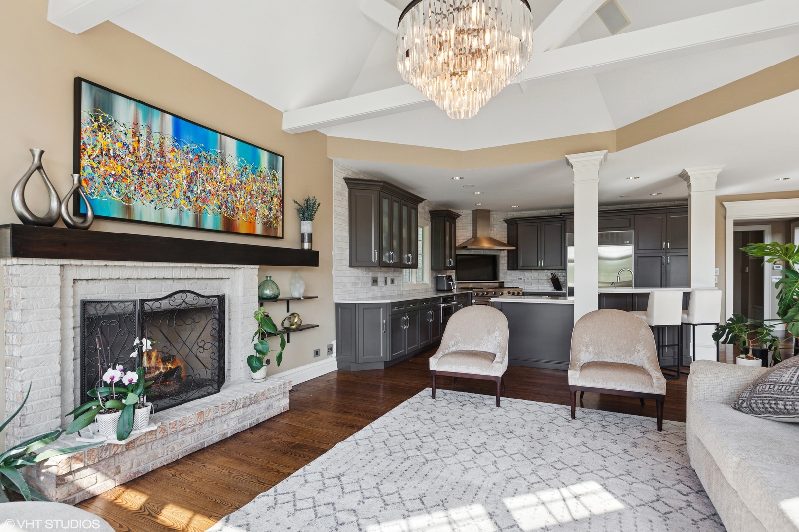 5N195 Dover Hill Road St. Charles, IL 60175 - Photo 11 of 42 a living room with furniture and a fireplace