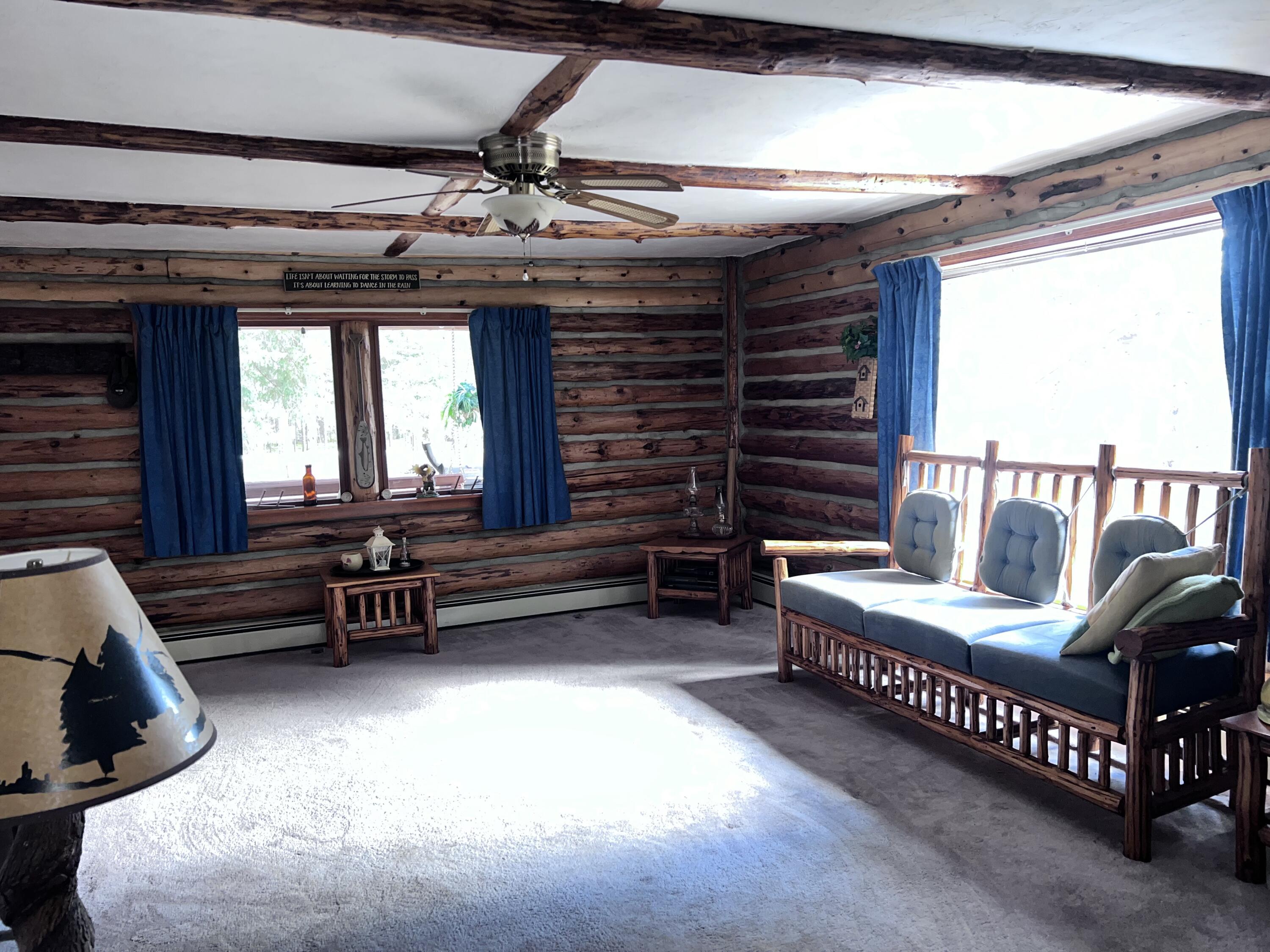 16 Cameron Road Andover, ME 04216 - Photo 19 of 49 Authentic Log Interior