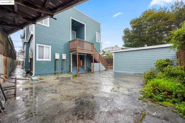 a backyard of a house