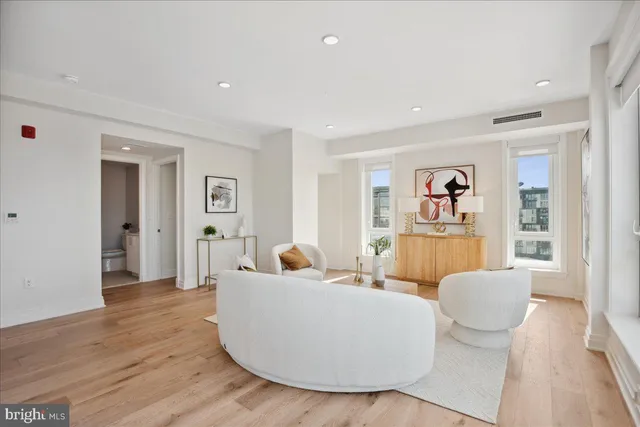 a view of a city with tall buildings