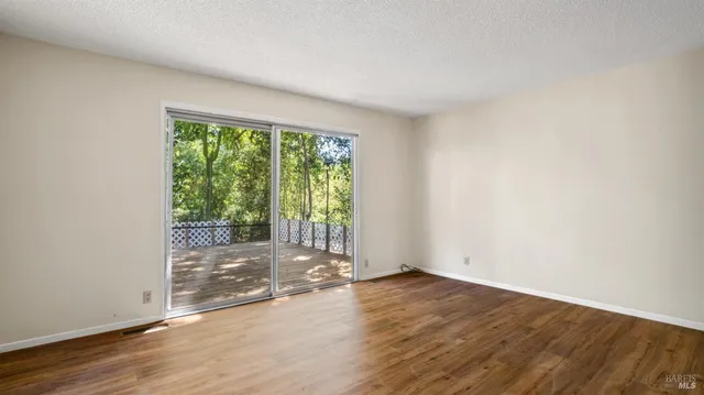 a view of a wooden fence