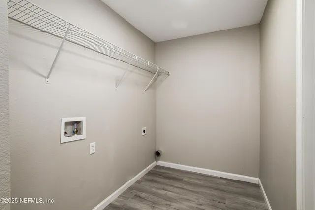 a view of a room with empty racks