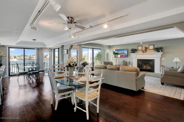 a view of a terrace with seating area and furniture