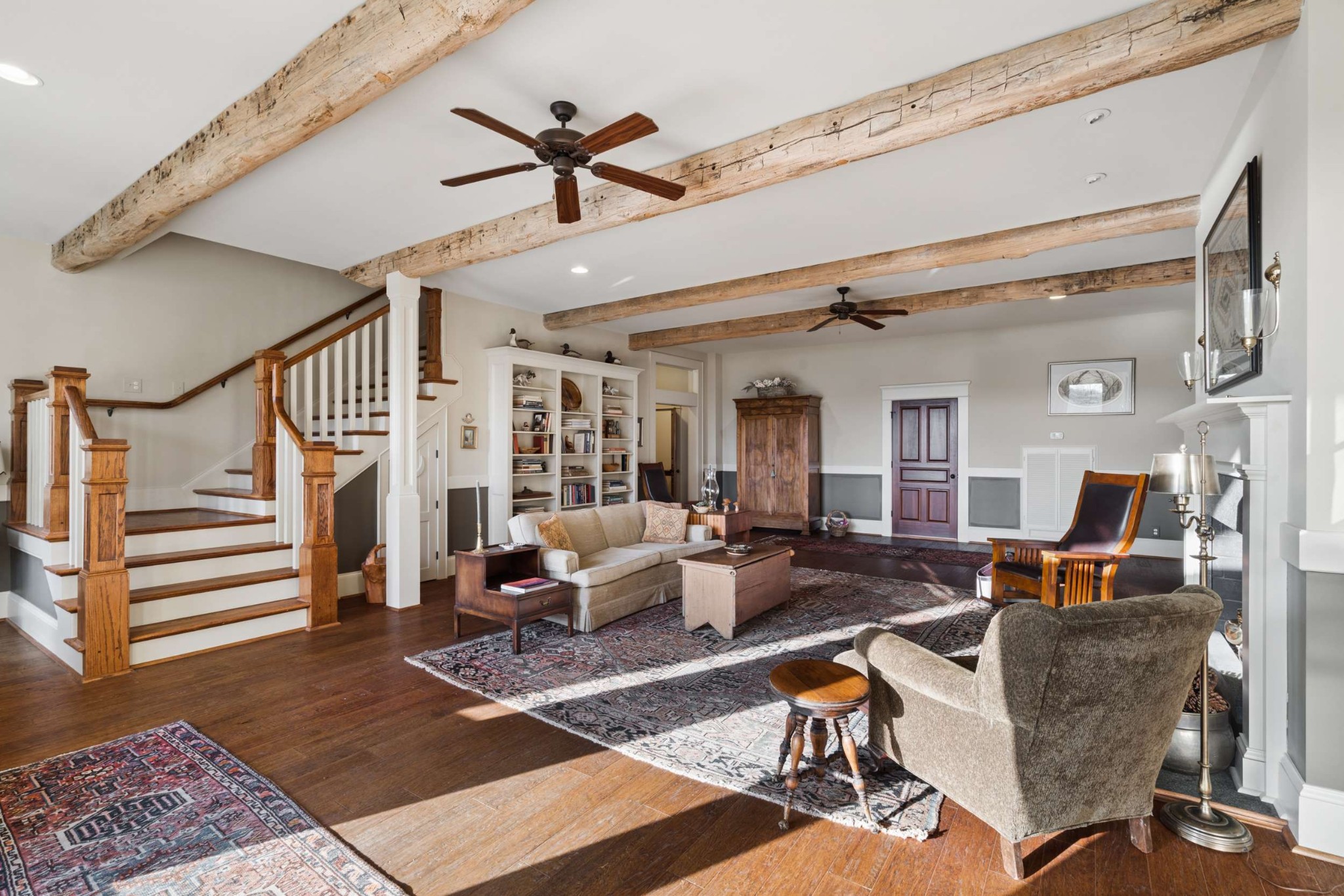 683 Johnson Branch Road Williamsport, TN 38487 - Photo 21 of 62 a living room with furniture or wooden floor and a ceiling fan