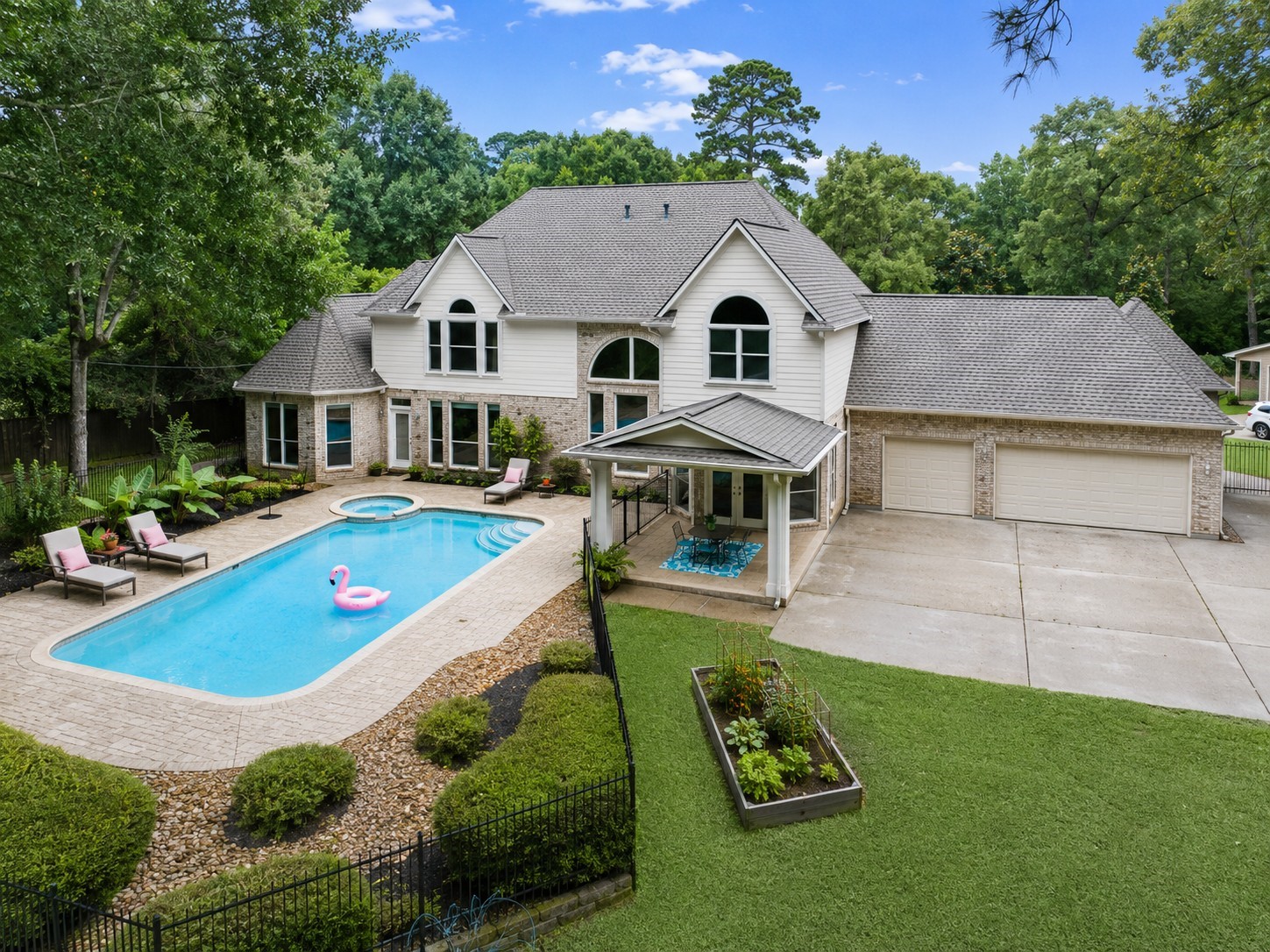 2326 Timbergreen Circle Magnolia, TX 77355 - Photo 3 of 43 a aerial view of a house with swimming pool and a yard