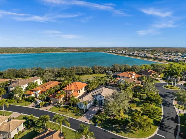 an aerial view of residential building with parking space