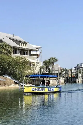 a front view of a building with a street