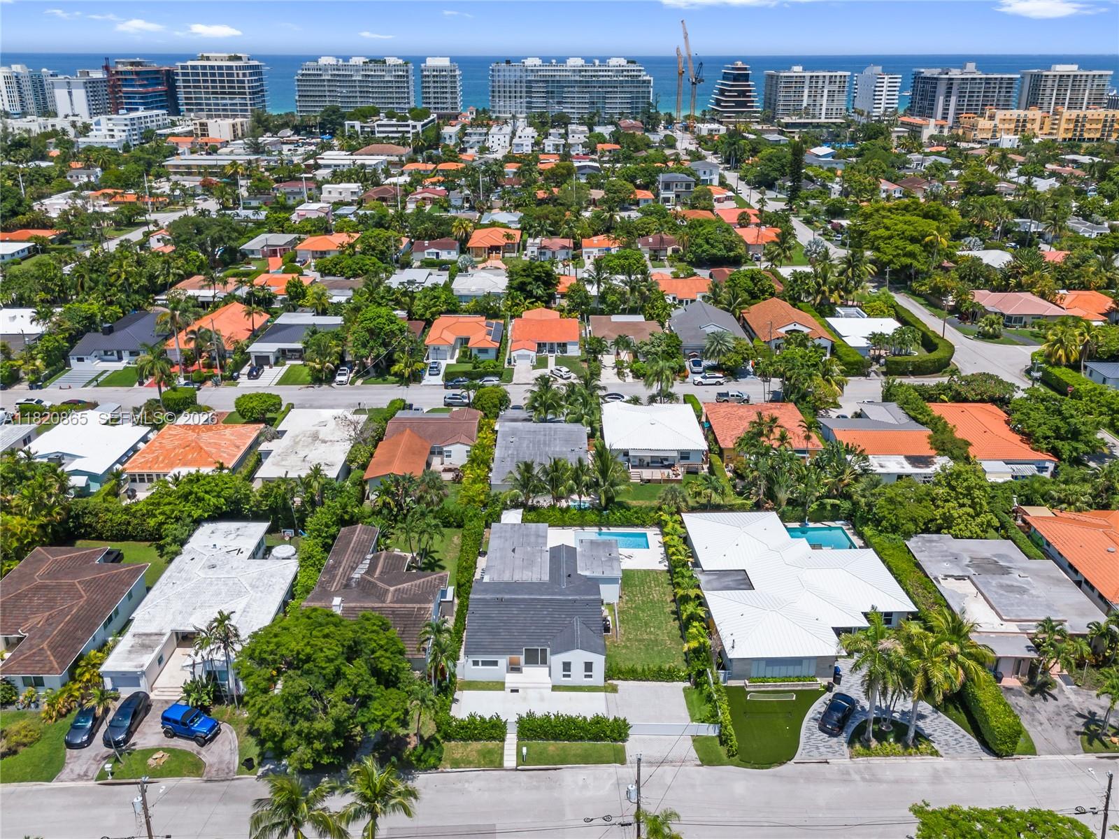 9033 Emerson Avenue Surfside, FL 33154 - Photo 39 of 40 an aerial view of residential houses with city view