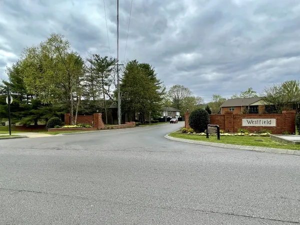 a view of a house with a big yard and large trees