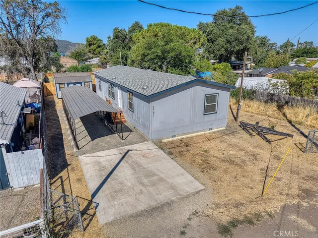 a view of a house with a patio