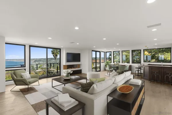 a view of a city from a terrace