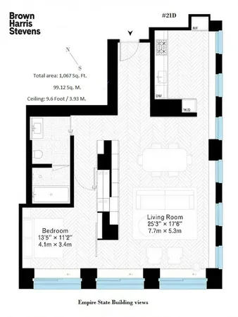 $2,100,000 | 16 West 40th Street, Unit 21D | Bryant Park