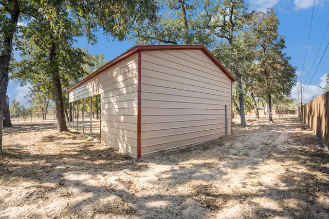 a backyard of a house