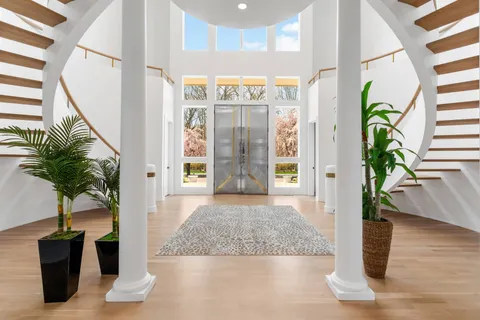 a view of front door and potted plant