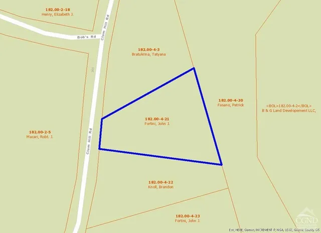 an aerial view of a house with a yard and large trees