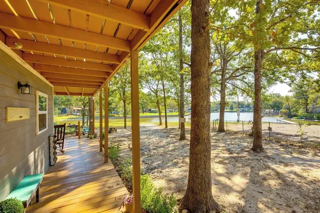 a view of outdoor space with seating area
