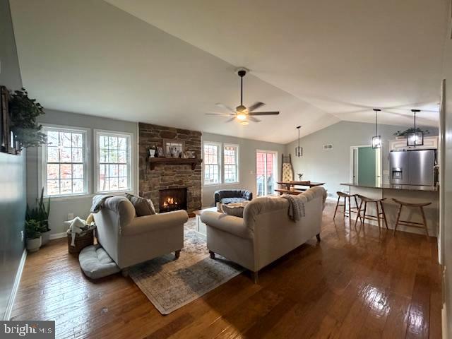 1156 Providence Church Road Hedgesville, WV 25427 - Photo 22 of 101 a living room with fireplace furniture and a wooden floor