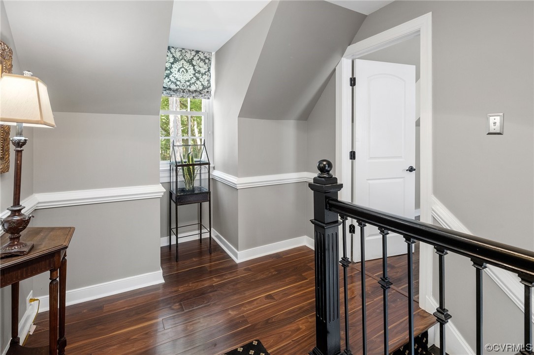 2921 Barrow Place Midlothian, VA 23113 - Photo 26 of 41 a view of a hallway with wooden floor and stairs