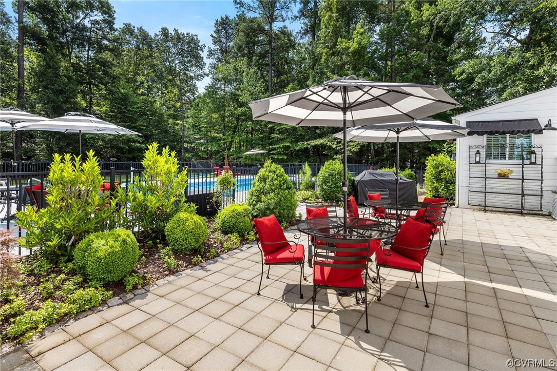 2921 Barrow Place Midlothian, VA 23113 - Photo 31 of 41 a patio with a patio table and chairs