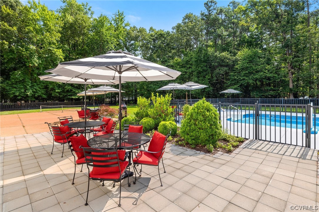 2921 Barrow Place Midlothian, VA 23113 - Photo 33 of 41 an outdoor space with furniture and umbrella