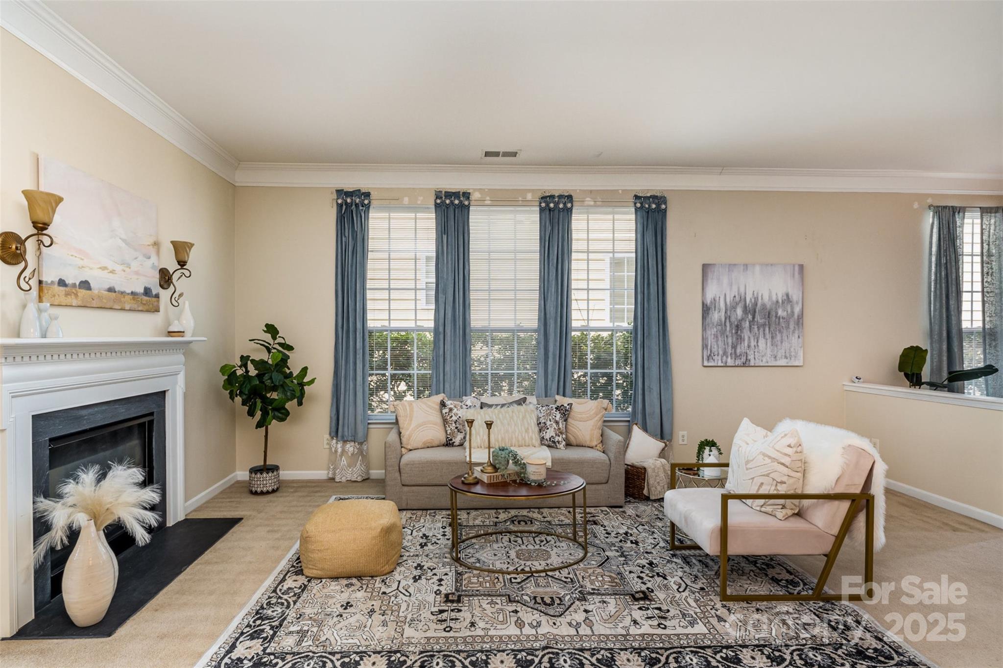 418 Garnet Court Fort Mill, SC 29708 - Photo 8 of 29 a living room with furniture and a fireplace