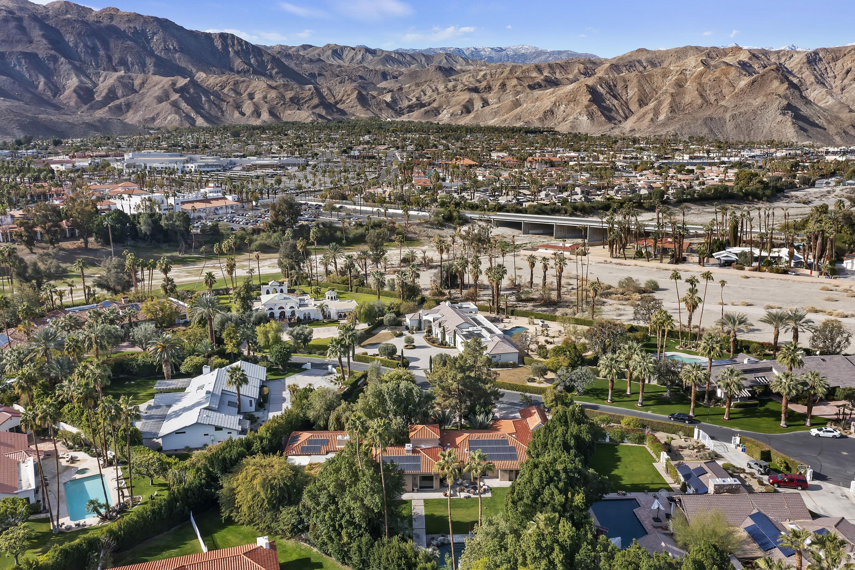6 Clancy Lane South Rancho Mirage, CA 92270 - Photo 35 of 38 084_Aerial Backyard View