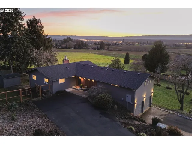 a view of a city with an outdoor space