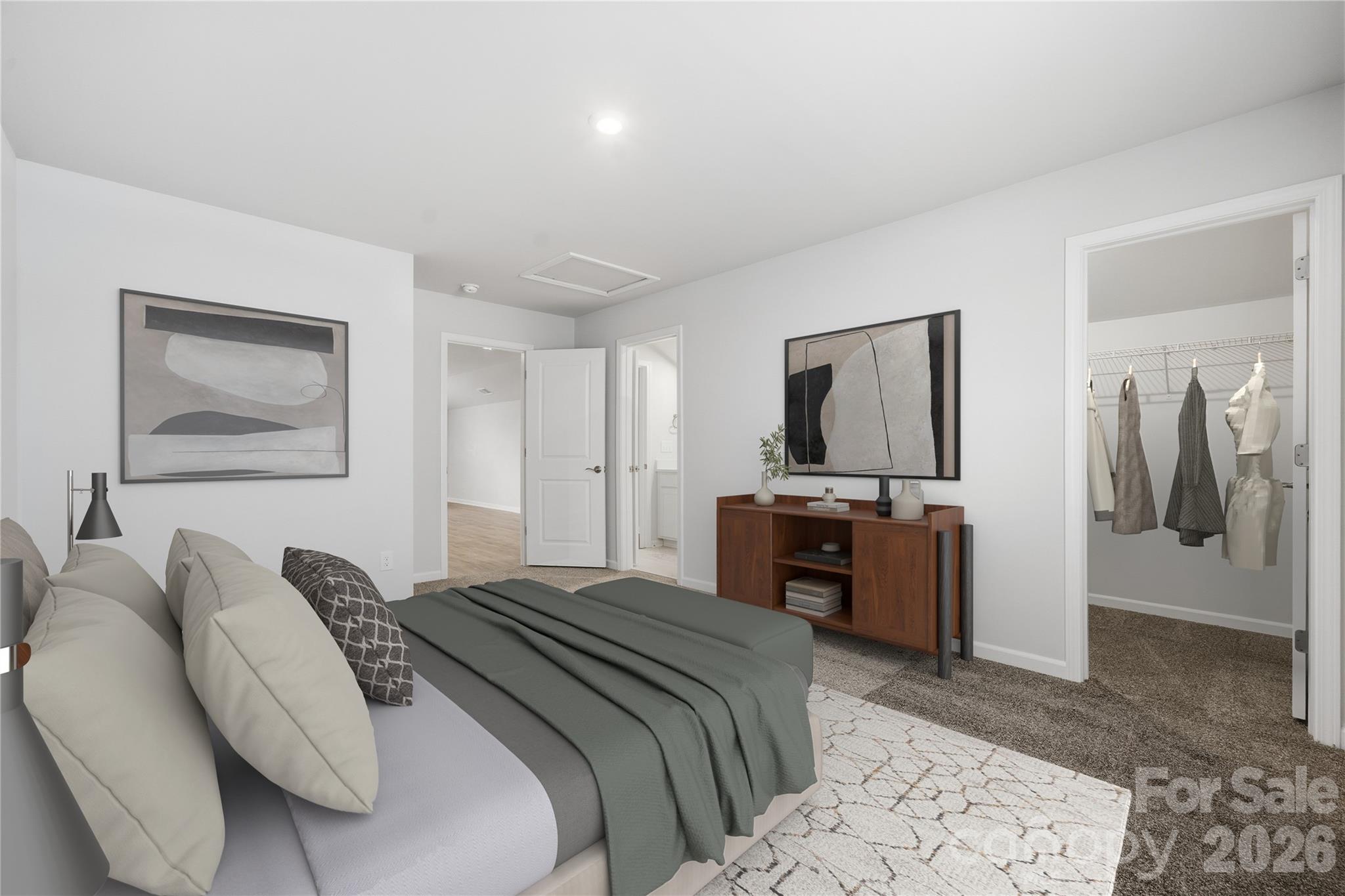 1100 Arundle Road Sherrills Ford, NC 28673 - Photo 13 of 35 a bedroom with a bed and a television in it