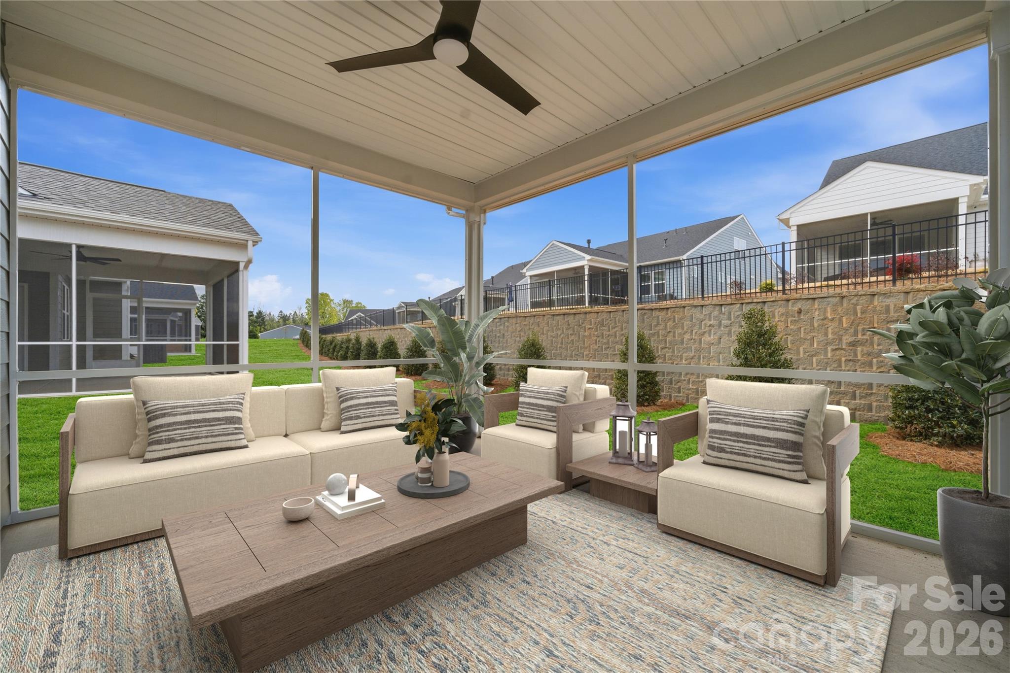 1100 Arundle Road Sherrills Ford, NC 28673 - Photo 2 of 35 a balcony with furniture and a garden