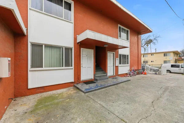 a view of a house with a patio