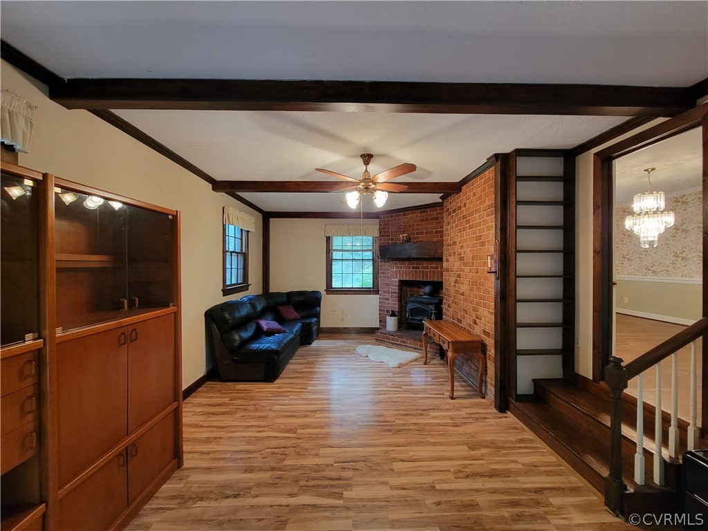9630 Morley Road Midlothian, VA 23112 - Photo 29 of 45 Den / Family Room with wood burning stove