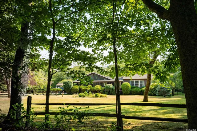 a view of a street from a yard