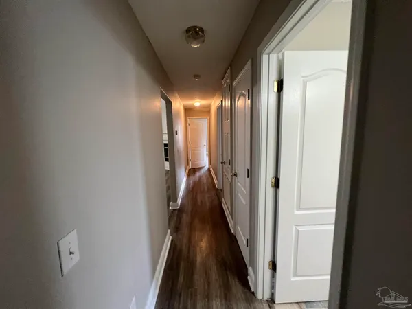 a view of a hallway with a elevator