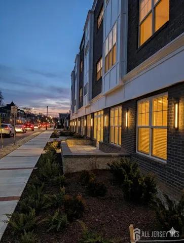 a view of an entrance of the building