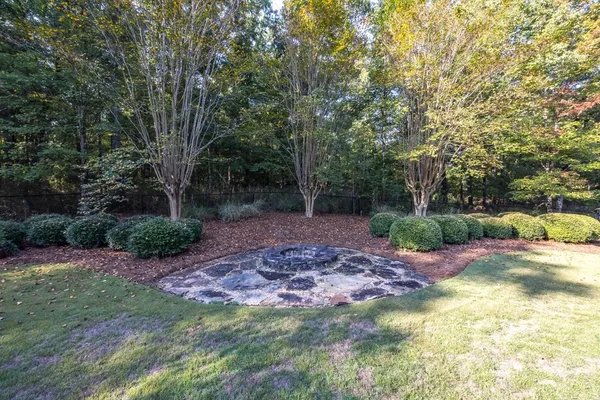 a view of backyard with green space