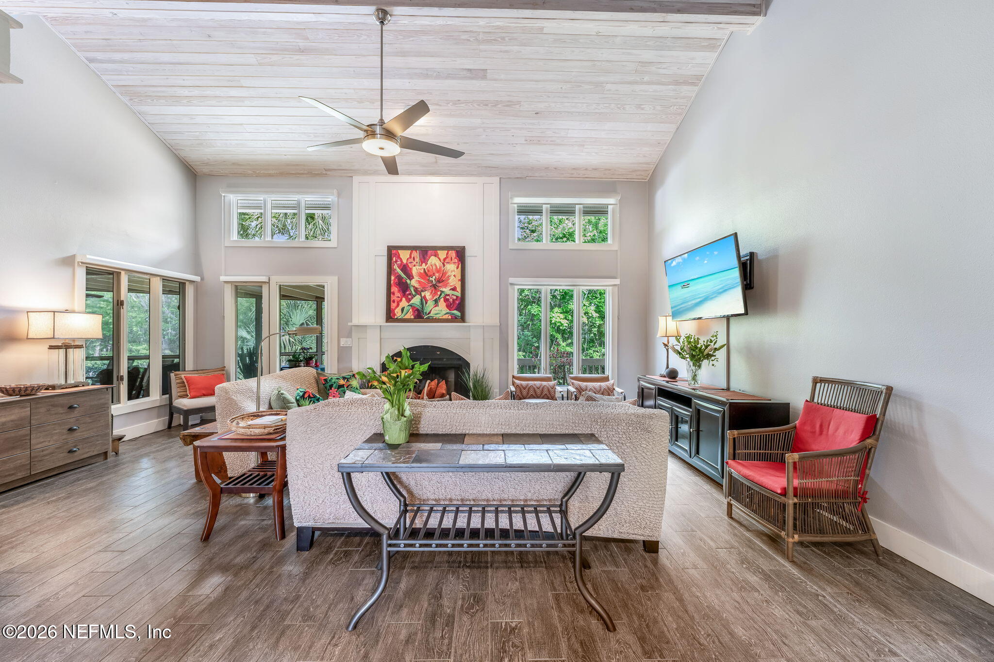 70 Fishermans Cove Road Ponte Vedra Beach, FL 32082 - Photo 19 of 60 a living room with furniture a flat screen tv and a large window